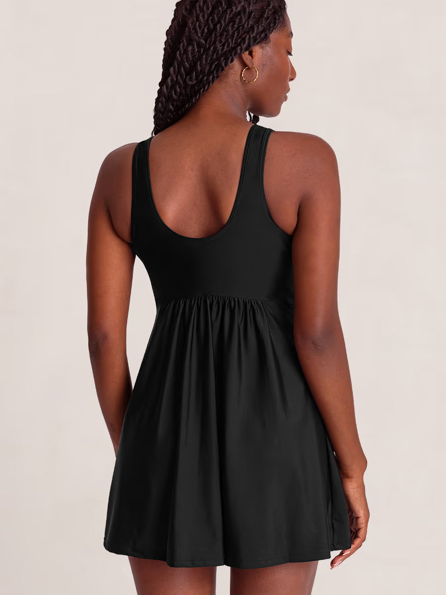 Shapermint Essentials Swim Knot-Front Swim Dress