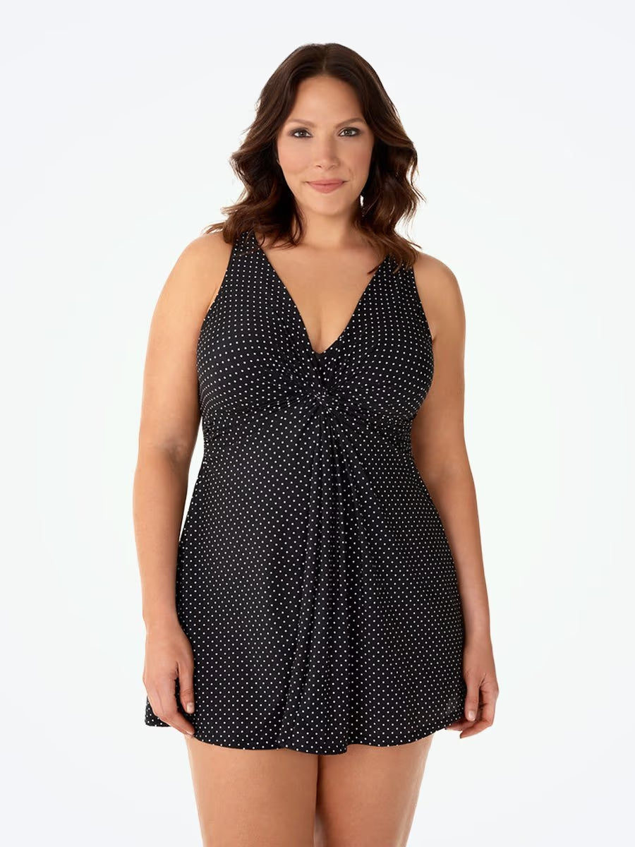 Miraclesuit® Women’s Plus Pin Point Marais Swimsuit