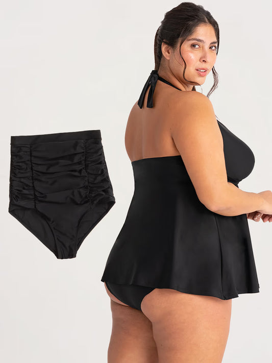 Bundle Shapermint Essentials - 1 Bikini Bottom + 1 V-Neck Halter Tankini