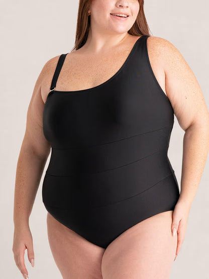 Shapermint Essentials One Shoulder Control Swimsuit