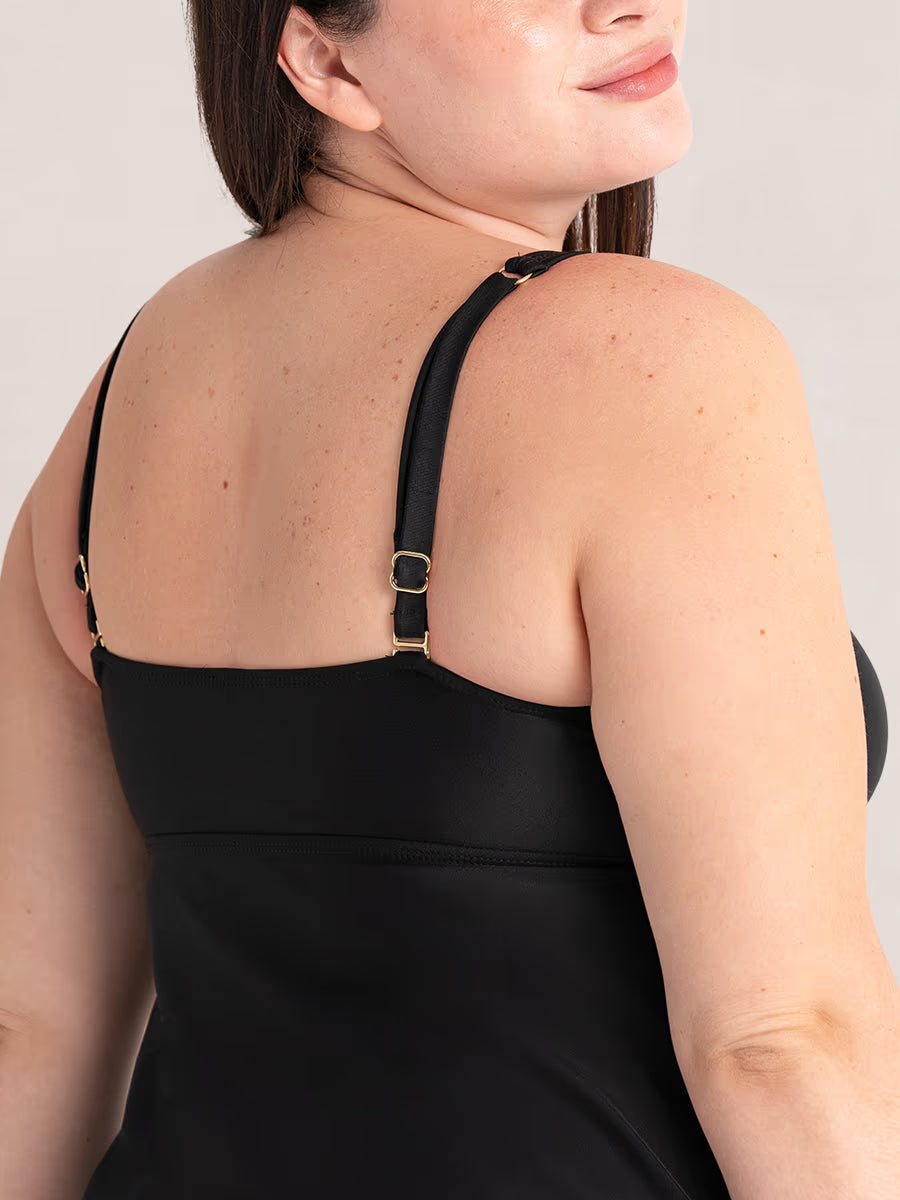 Shapermint Essentials Wireless Tie-Front Tankini